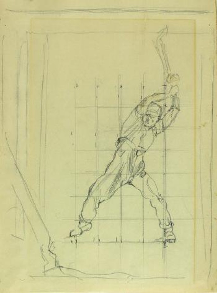 Holzfaller (Studie zur Banknote) by Ferdinand Hodler