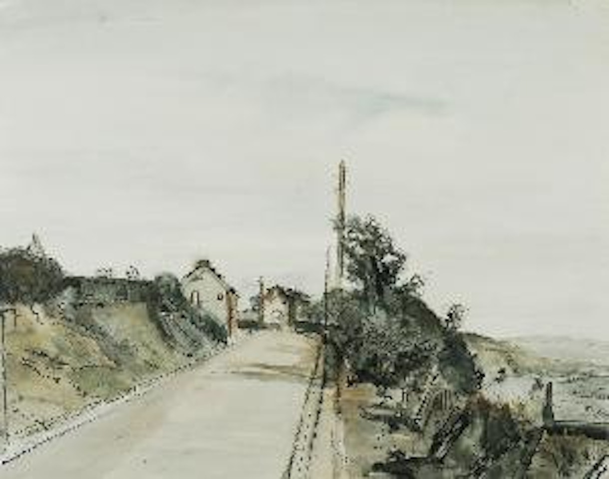 Paysage a huy by Paul Delvaux