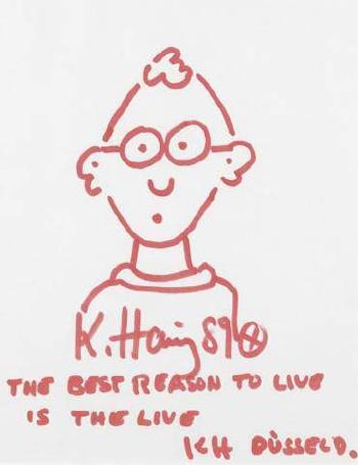 Autoportrait the best reason to live is the live by Keith Haring