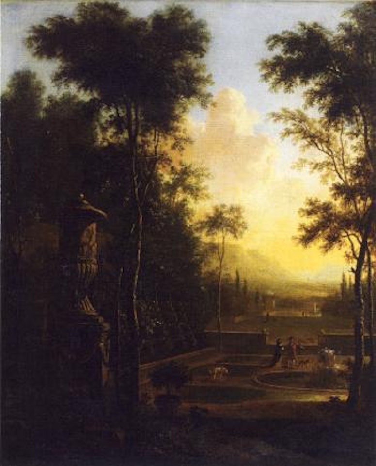 Paysage classique anime de personnages by Isaac de Moucheron