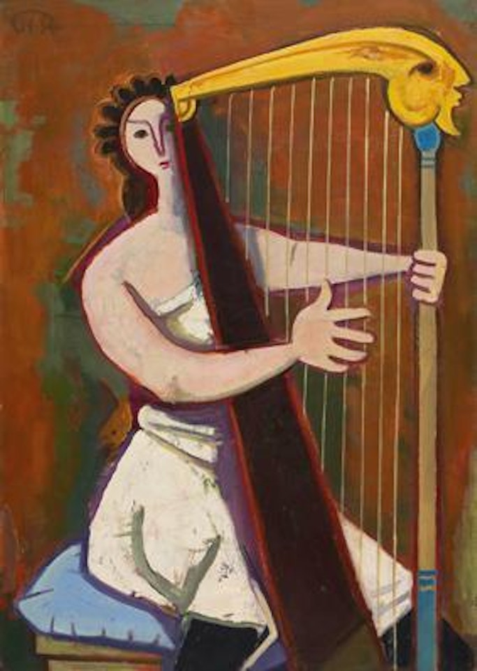 Harfenspielerin by Karl Hofer