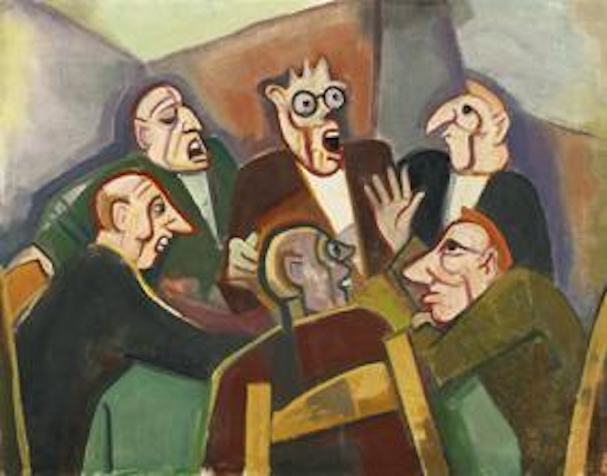 Am grunen Tisch by Karl Hofer