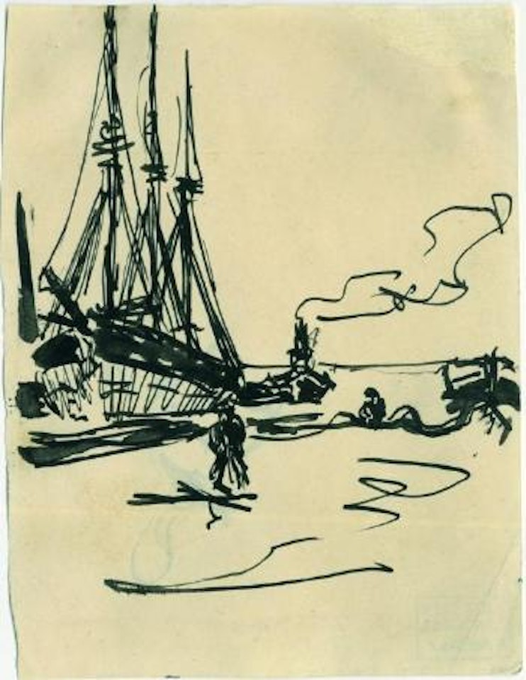 Segler im Hafen by Ernst Ludwig Kirchner