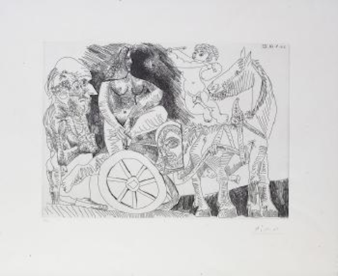 Etching April 26, 1968 by Pablo Picasso