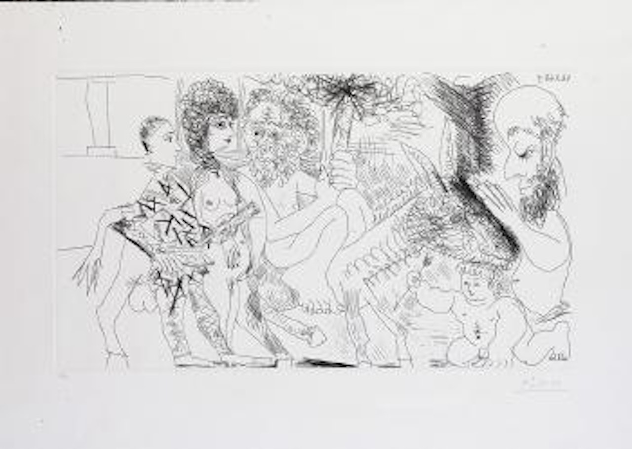 Etching March 22, 1968 by Pablo Picasso