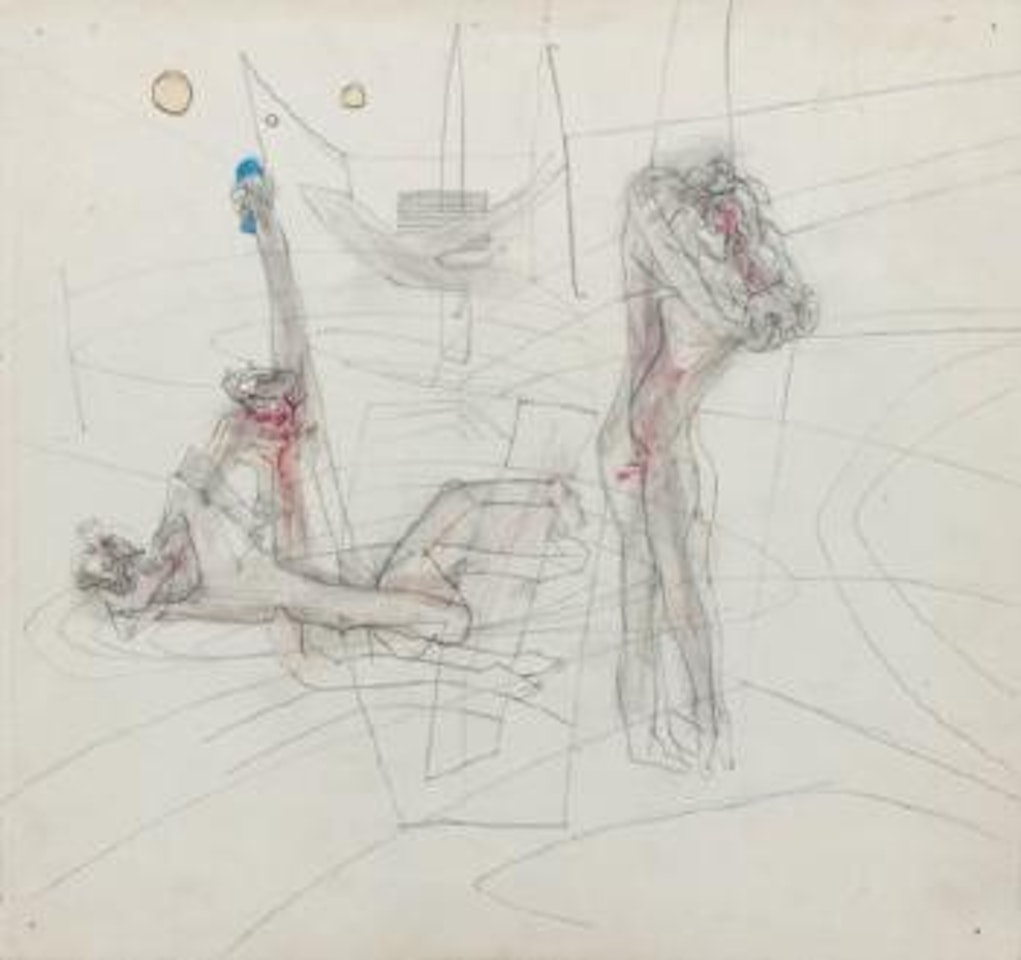 Personnage et couple by Roberto Matta