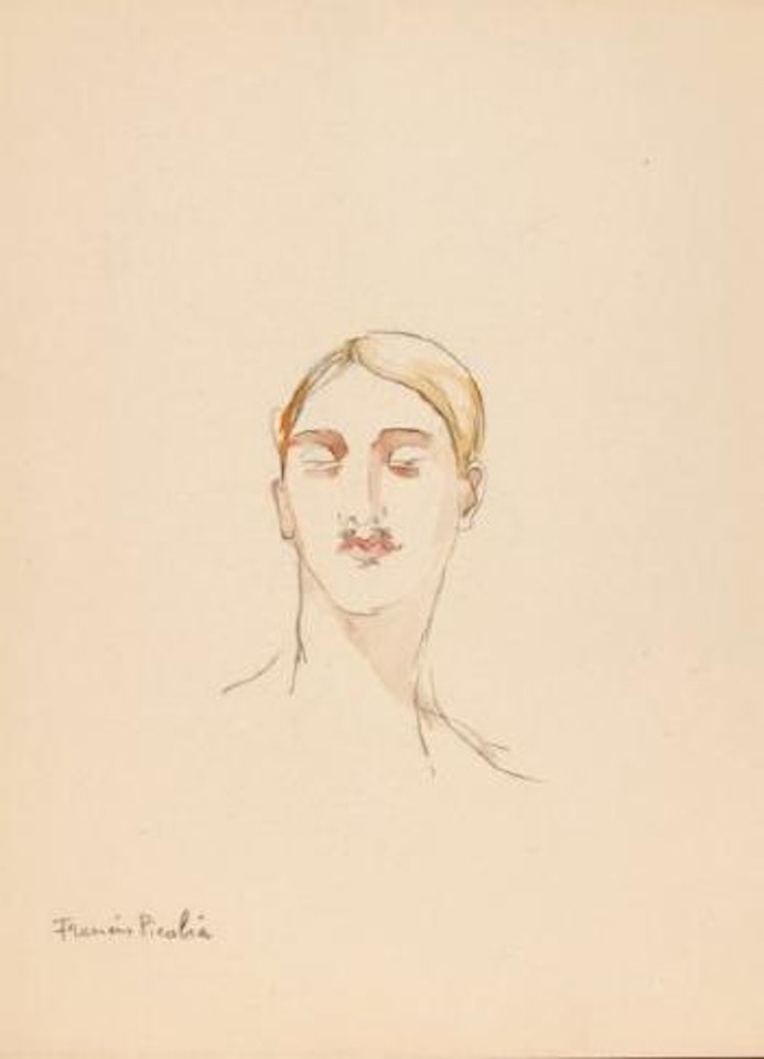 Tête d'homme à la moustache by Francis Picabia