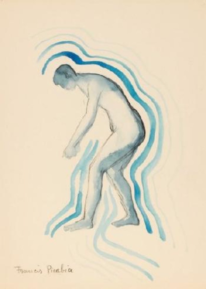 Homme bleu penché by Francis Picabia