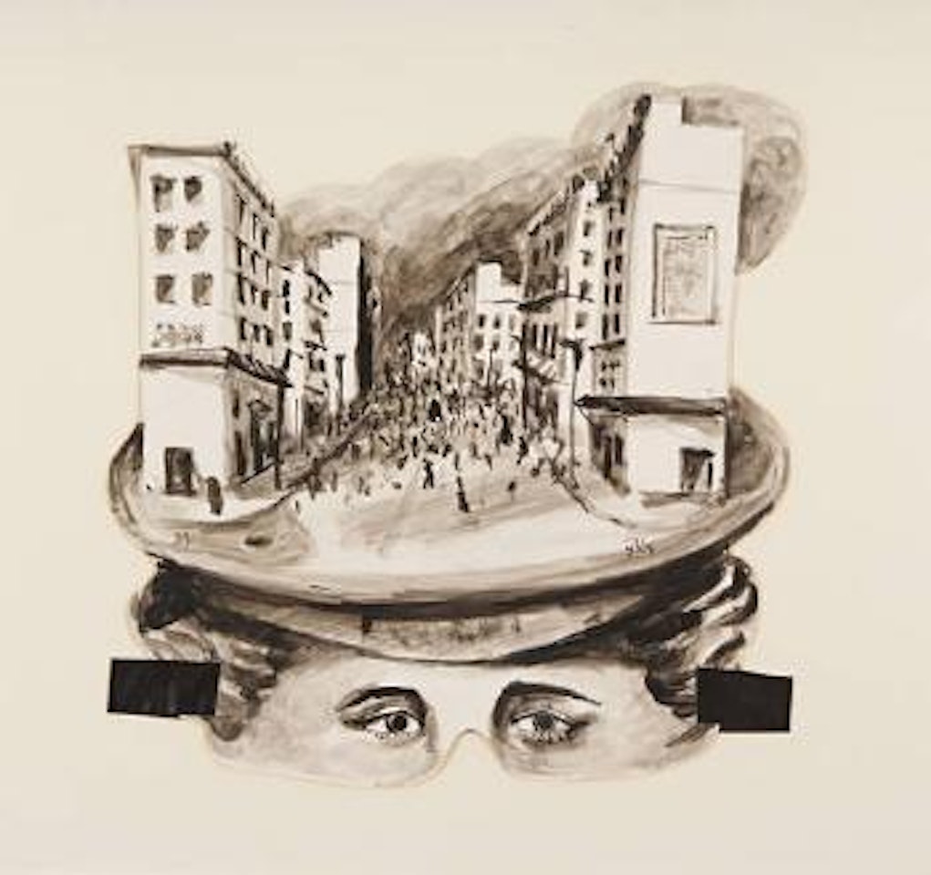 A set of eight mask designs by William Kentridge