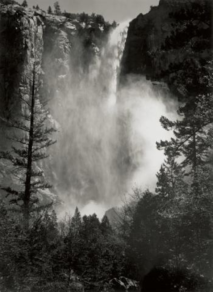 Bridal Veil Fall, Yosemite Valley by Ansel Adams