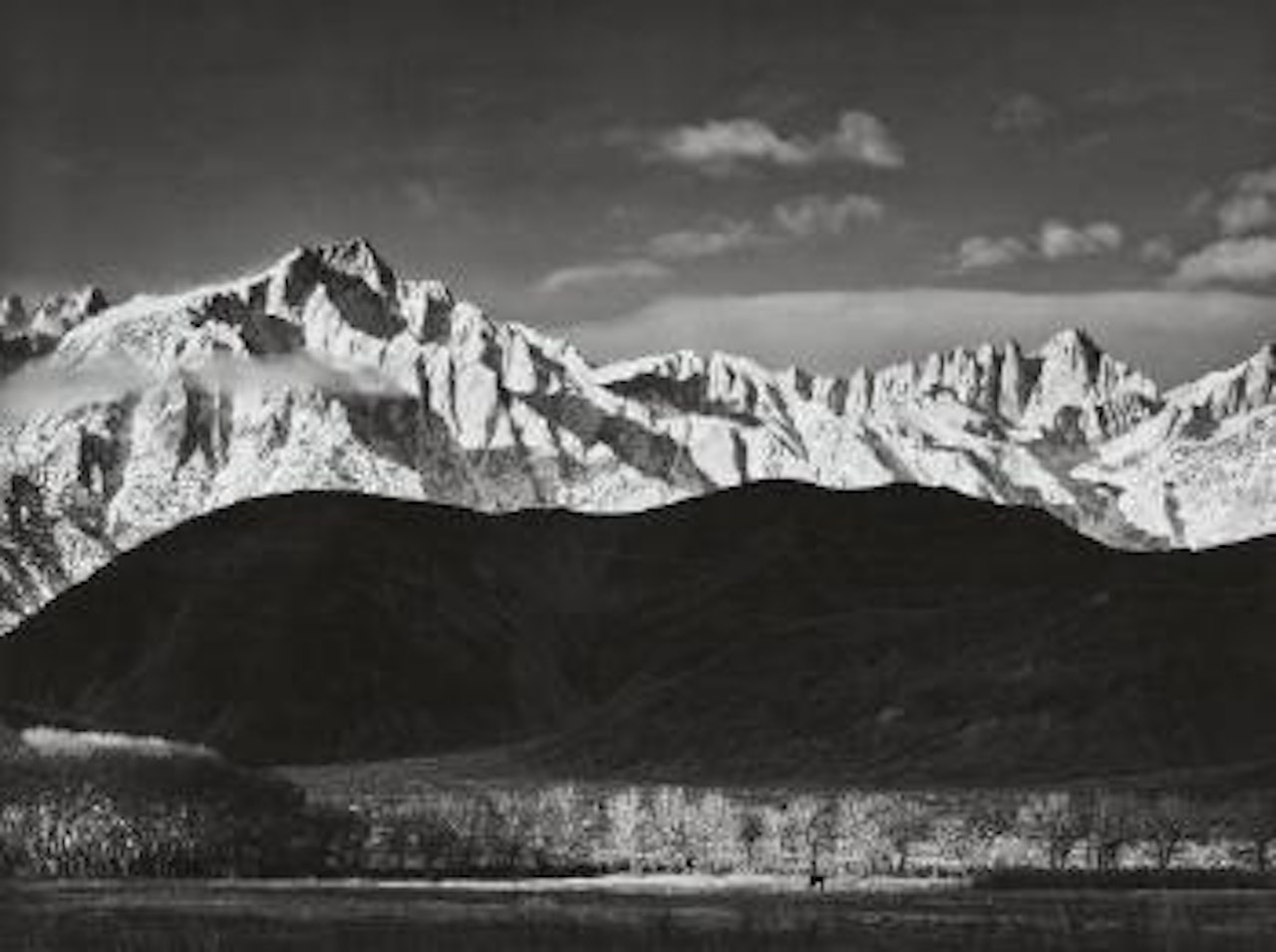 Winter Sunrise From Lone Pine, Sierra Nevada by Ansel Adams