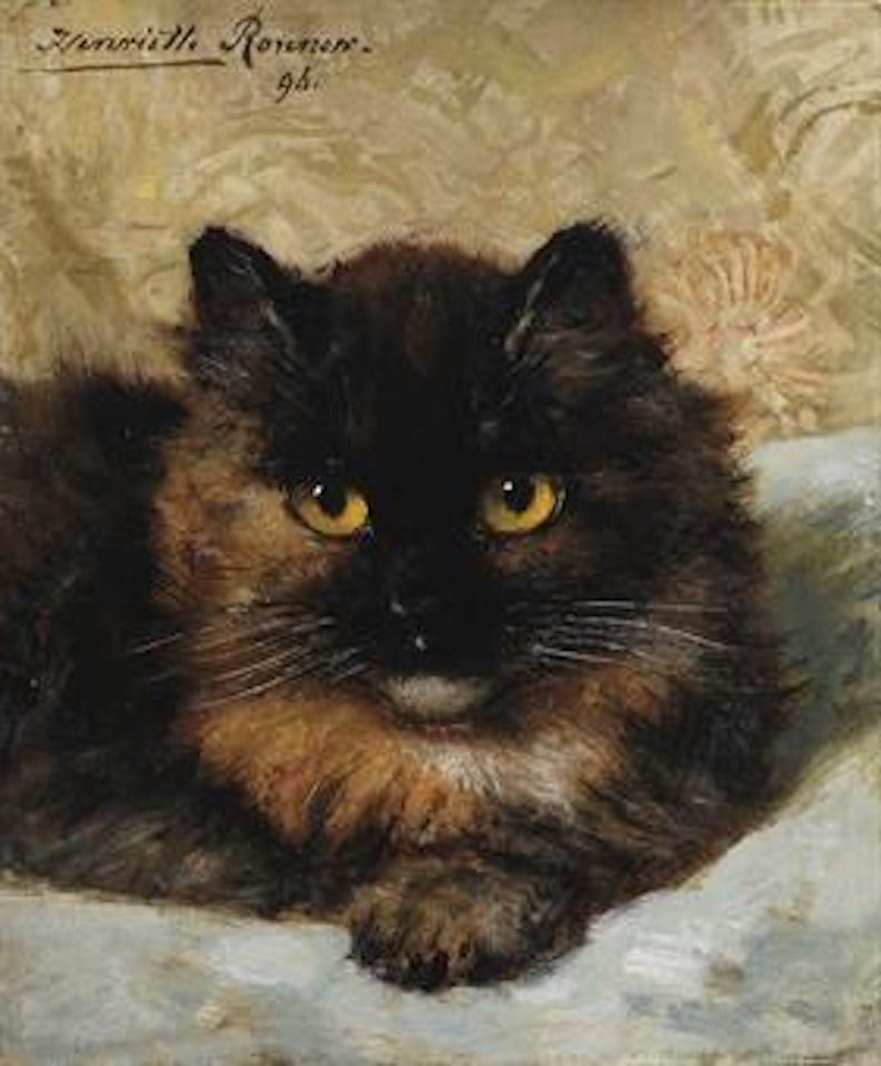 A little kitten by Henriette Ronner-Knip