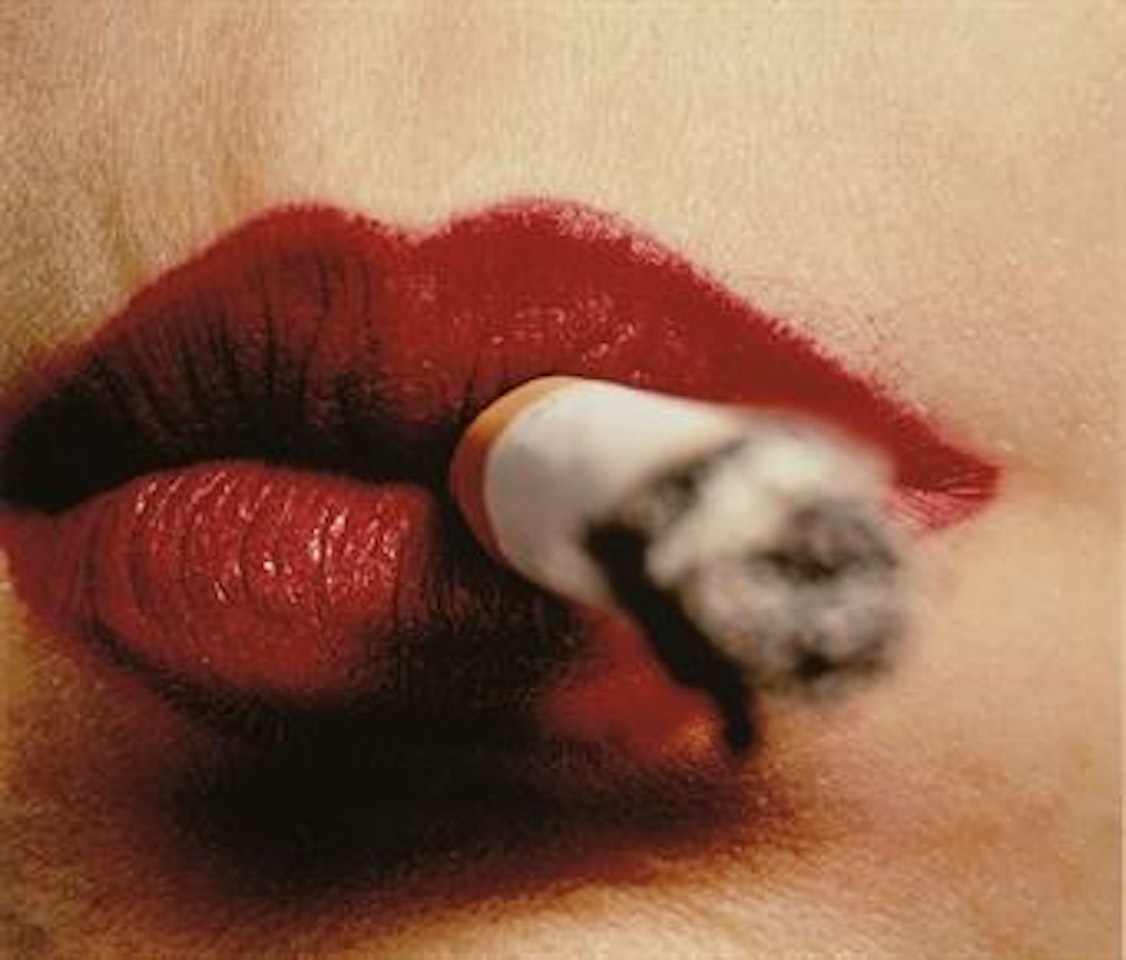 Cigarette and Lips, New York by Irving Penn