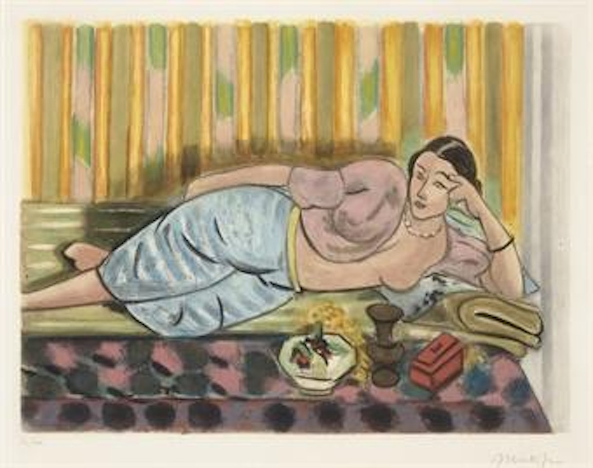 Odalisque sur coffret rouge (D. Appendix III) by Henri Matisse