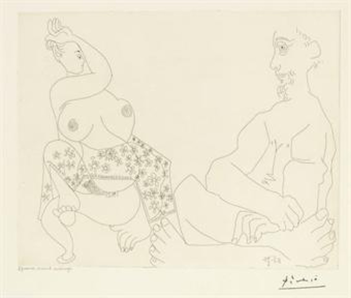 Cirque: écuyère, femmes et spectateurs, from Série 347 by Pablo Picasso