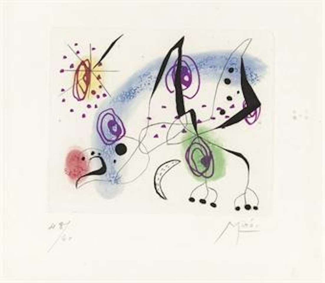 Suite la bague d'aurore: one plate (D. 137; see C. books 45) by Joan Miró