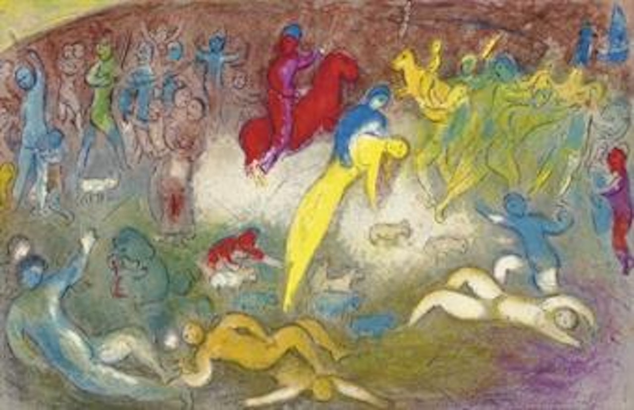 Enlevement de Chloë, from Daphnis and Chloë (M. 327; see C. books 46) by Marc Chagall