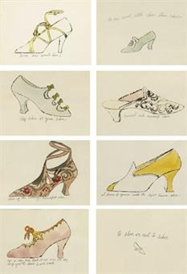 A la recherche du shoe perdu: nine plates (F. & S. IV.69-70, 72, 74A, 75B, 77-79, and 81) by Andy Warhol