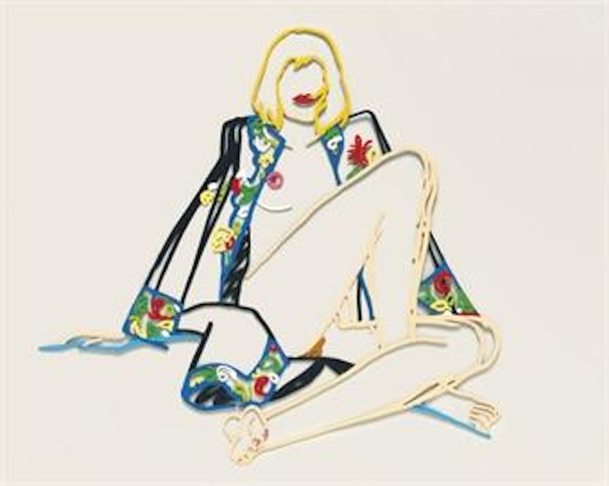 Monica Sitting in Robe by Tom Wesselmann