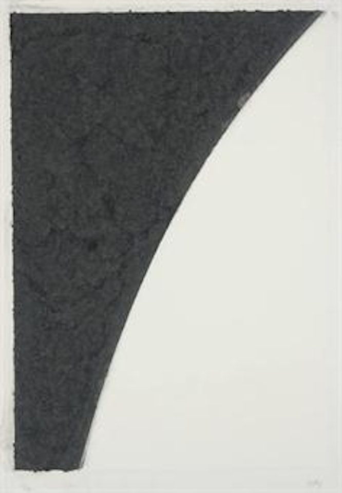 Colored Paper Image I (White Curve with Black I), from Colored Paper Images (A. 141) by Ellsworth Kelly