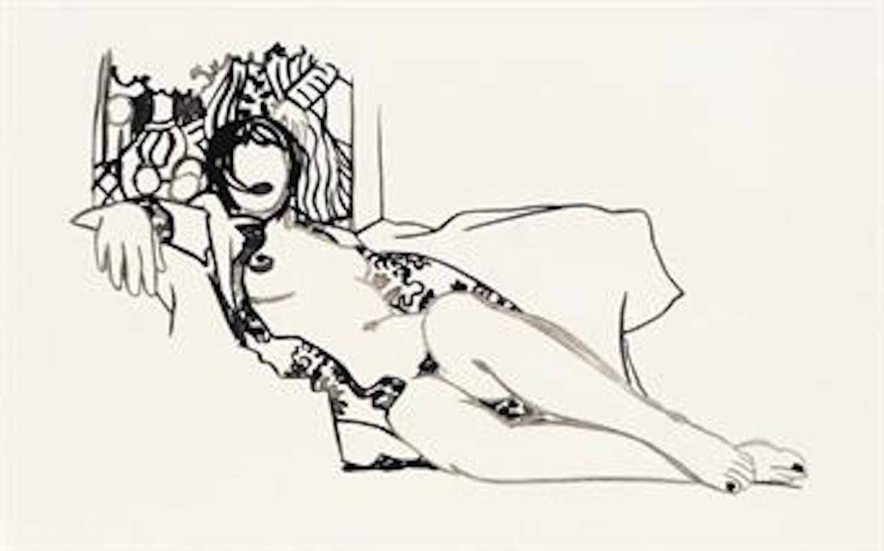 Monica Nude with Matisse by Tom Wesselmann