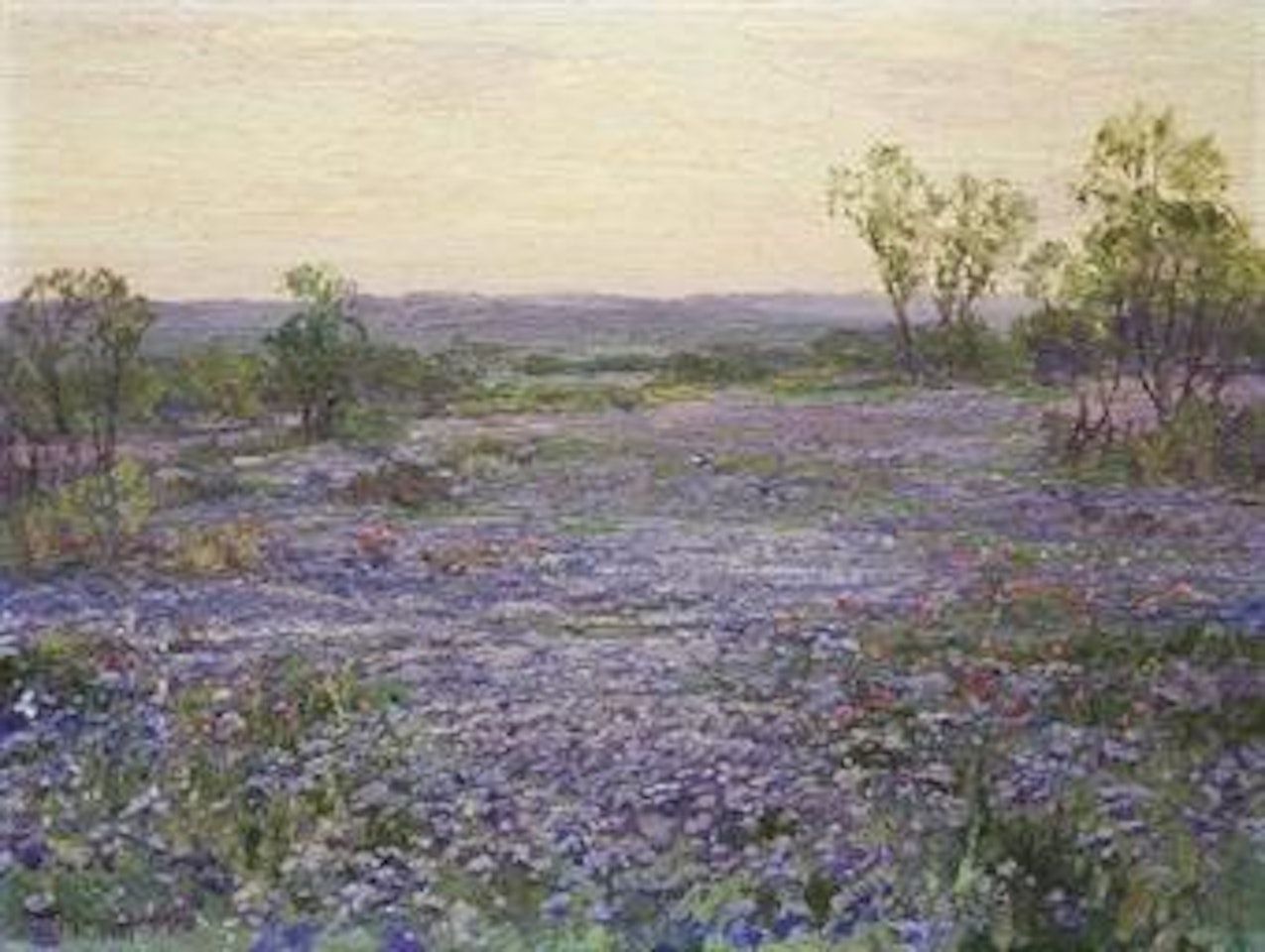 A Verbena Field at Twilight by Julian Onderdonk