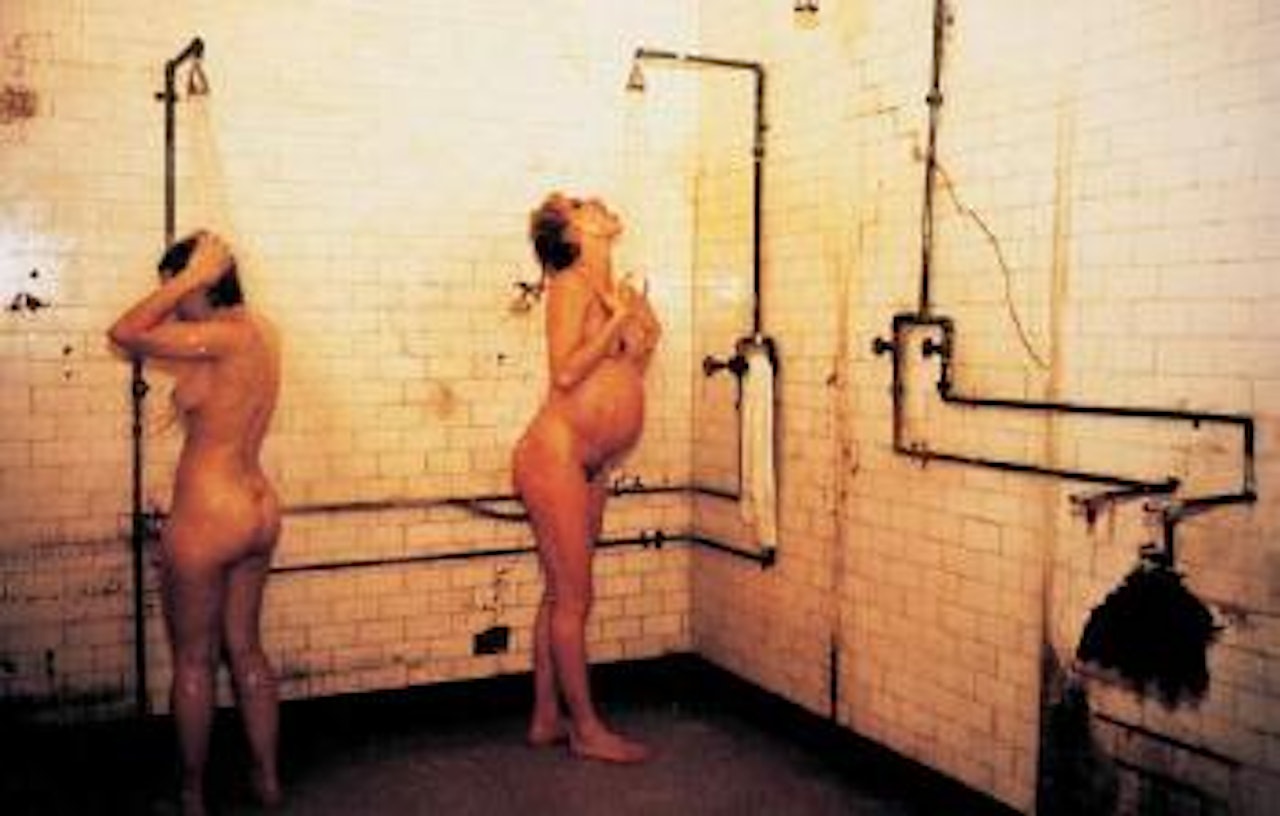 Rebecca and Janet in shower, Russian baths (from the ballad of sexual dependency) by Nan Goldin