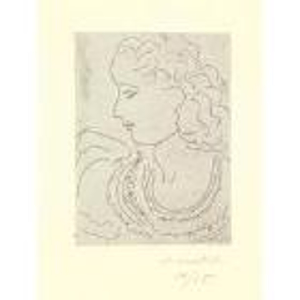 Jeune Femme De Profil, Blouse En Dentelle (D. 296) by Henri Matisse