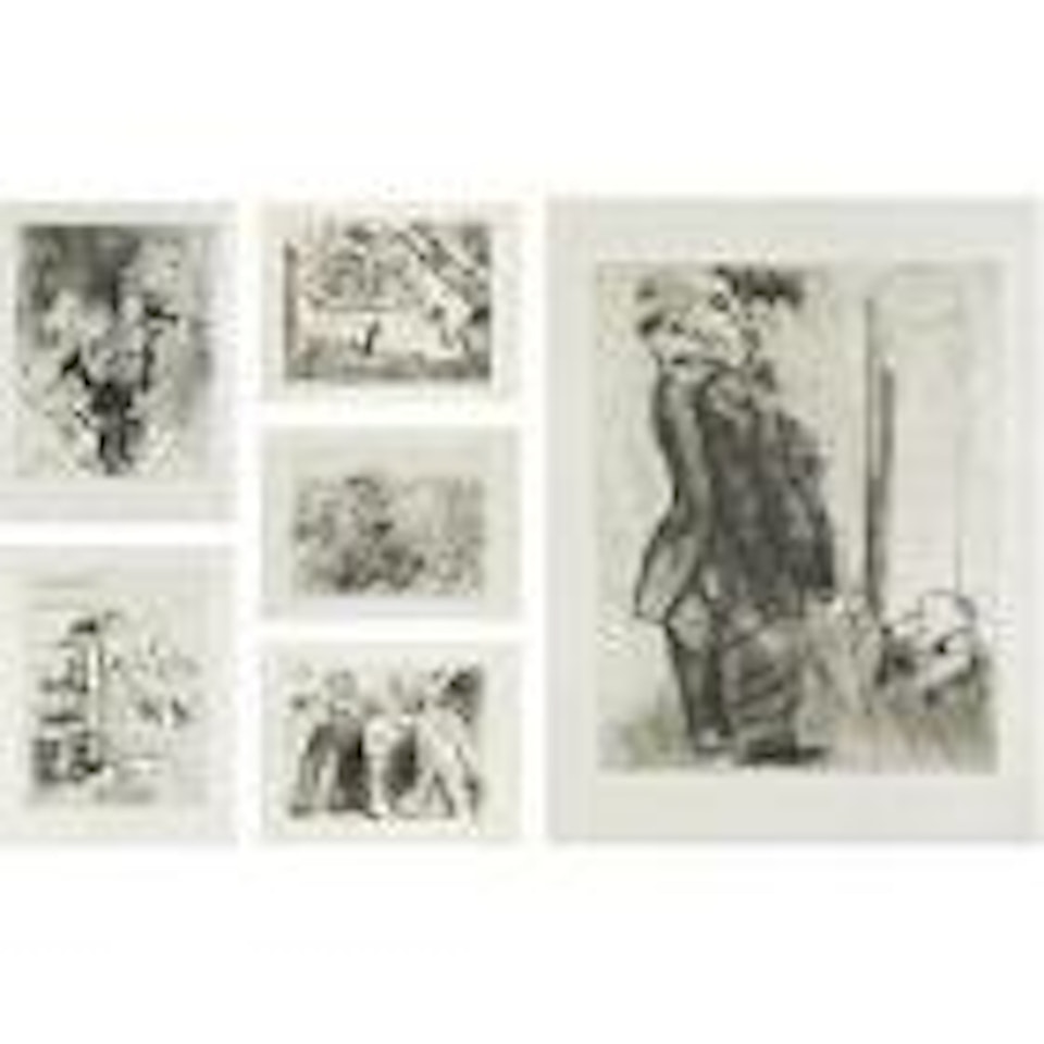Gogol. Les Ames Mortes (C.b. 17) by Marc Chagall