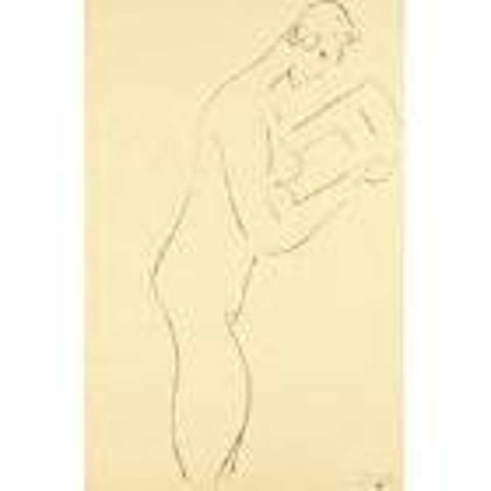 La Lecture, Nu De Profil (D. 408) by Henri Matisse