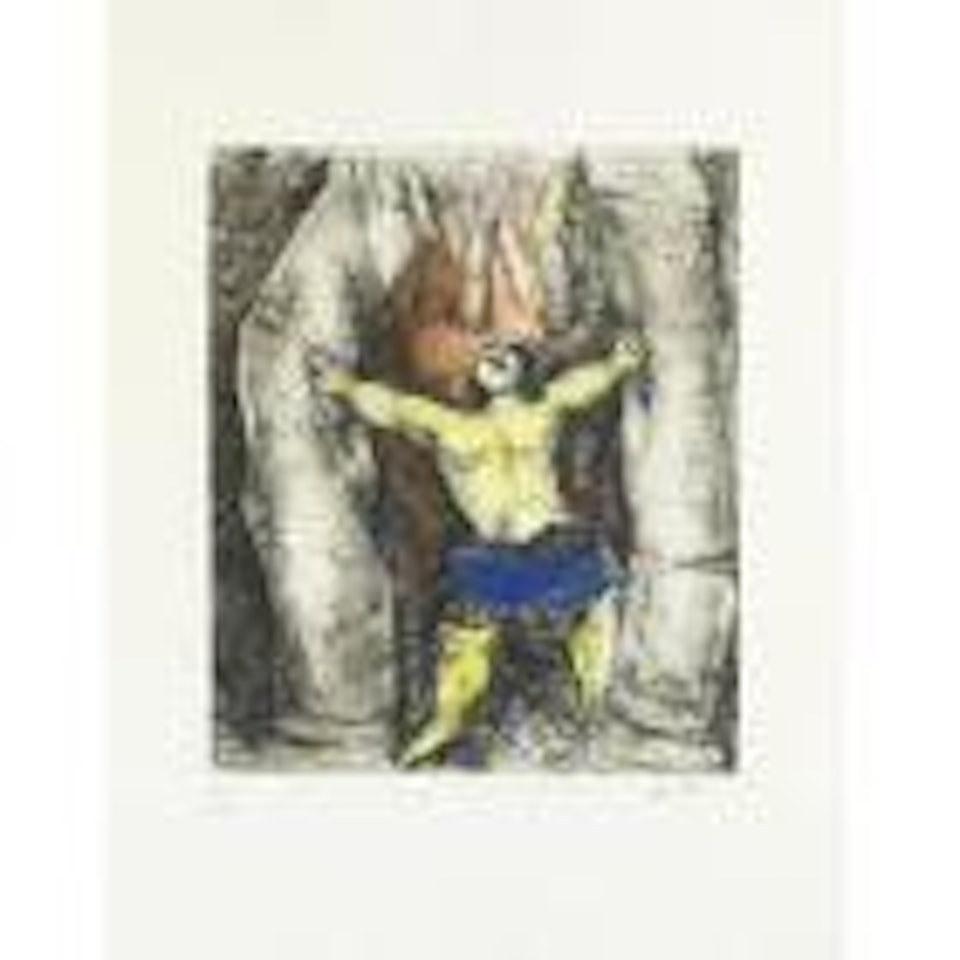 The Bible: Samson Breaking The Columns (See C.b. 30) by Marc Chagall