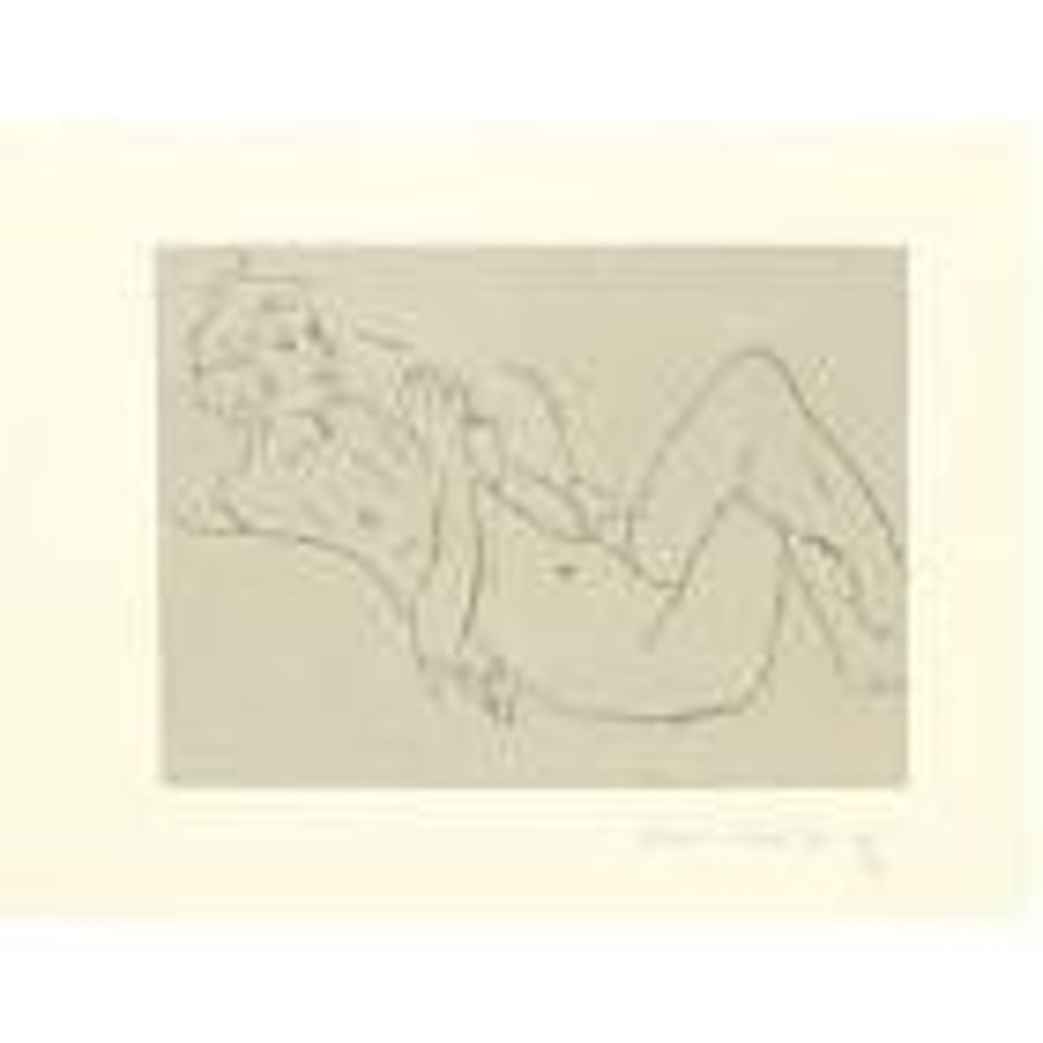 Nu Allonge, Les Jambes Repliees, Avec Un Collier (D. 113) by Henri Matisse