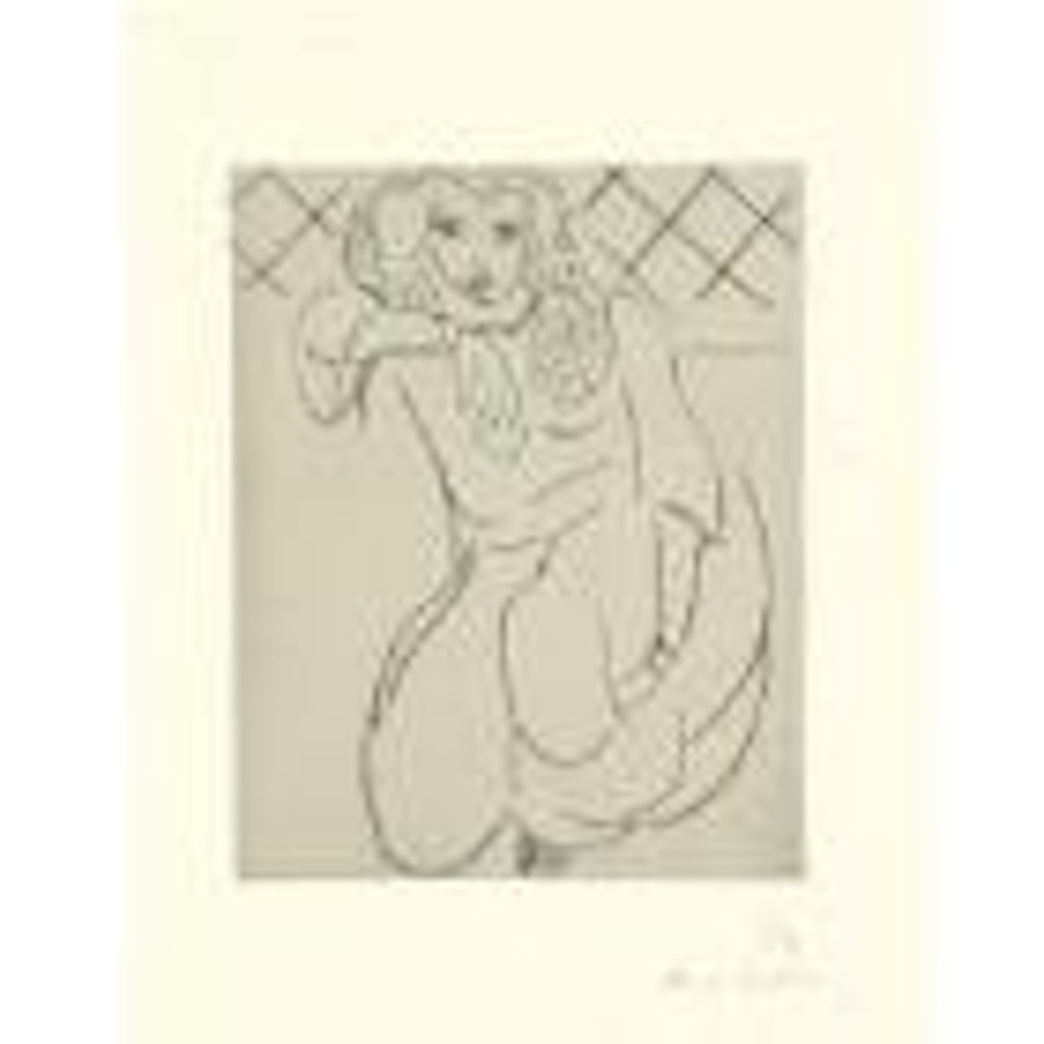 Orientale Accroupie, Voile Sur La Tete (D.155) by Henri Matisse