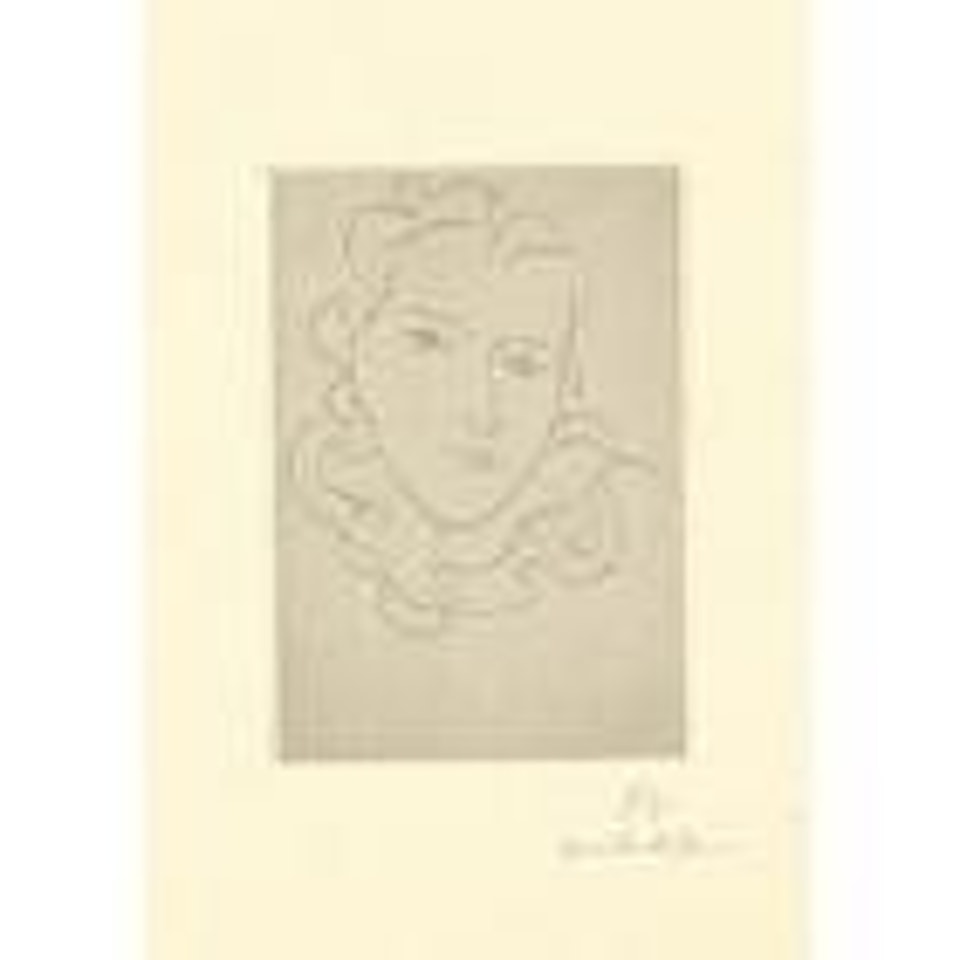 Etude - Visage Et Collerette (D. 256) by Henri Matisse