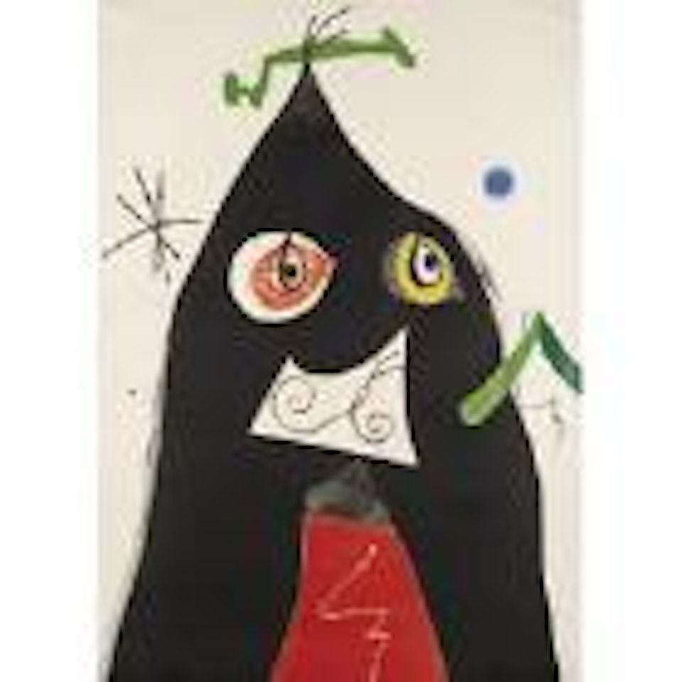 Quatre Colors Aparien El Mon: One Plate (D. 822) by Joan Miró