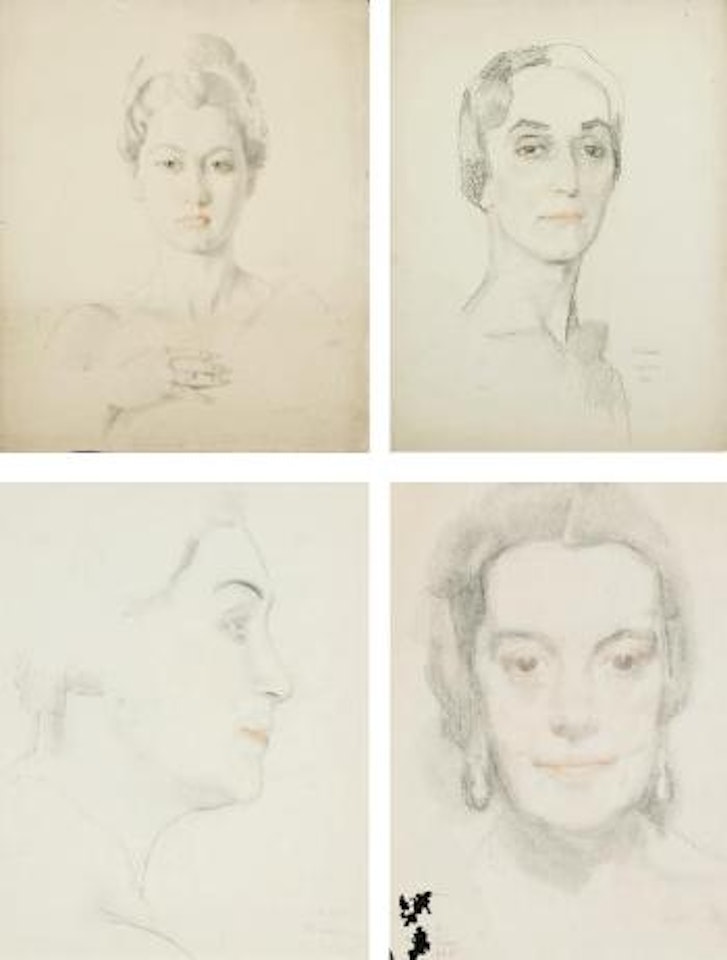 Study for a portrait of Aleksandra Levchenko by Konstantin Somov
