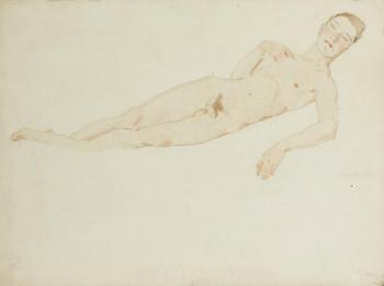 Study of a male nude by Konstantin Somov