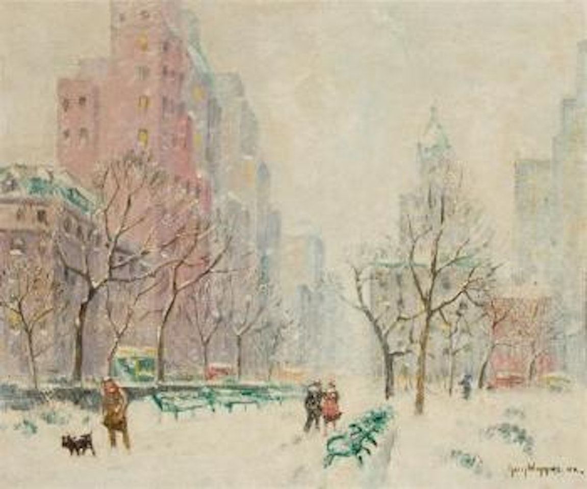 Christmas morning in Central Park by Guy Carleton Wiggins