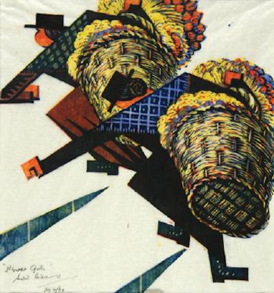 Flower girls by Sybil Andrews