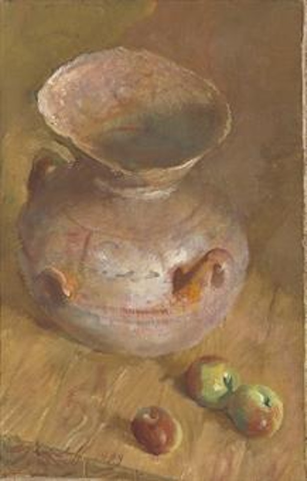 Still life with jug and apples by Alexander Evgenievich Yakovlev
