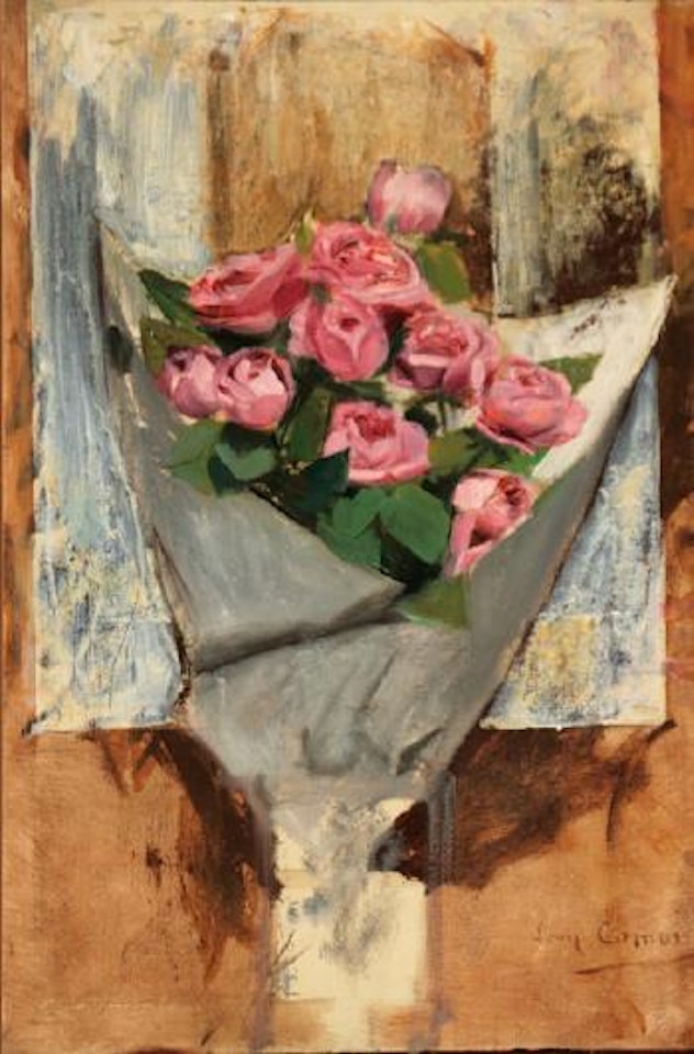 Pink roses by Leon Comerre