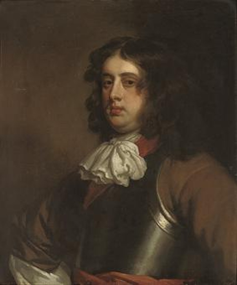 Portrait of Sir Francis Popham of Littlecote, half-length, in a buff coat and armoured breastplate with red sash by Sir Peter Lely