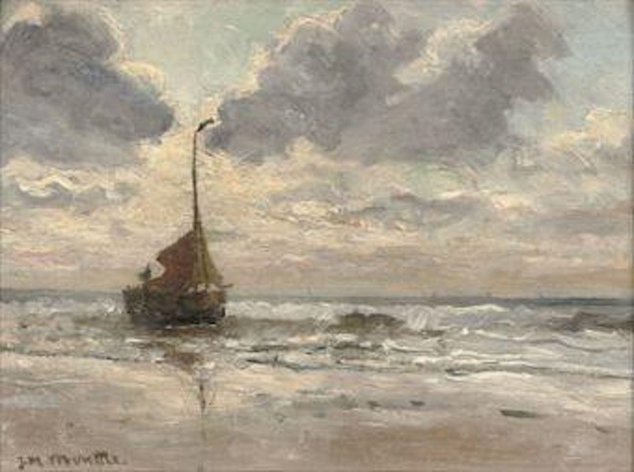 Bomschuit in the surf by Gerhard Arij Ludwig Morgenstjerne Munthe