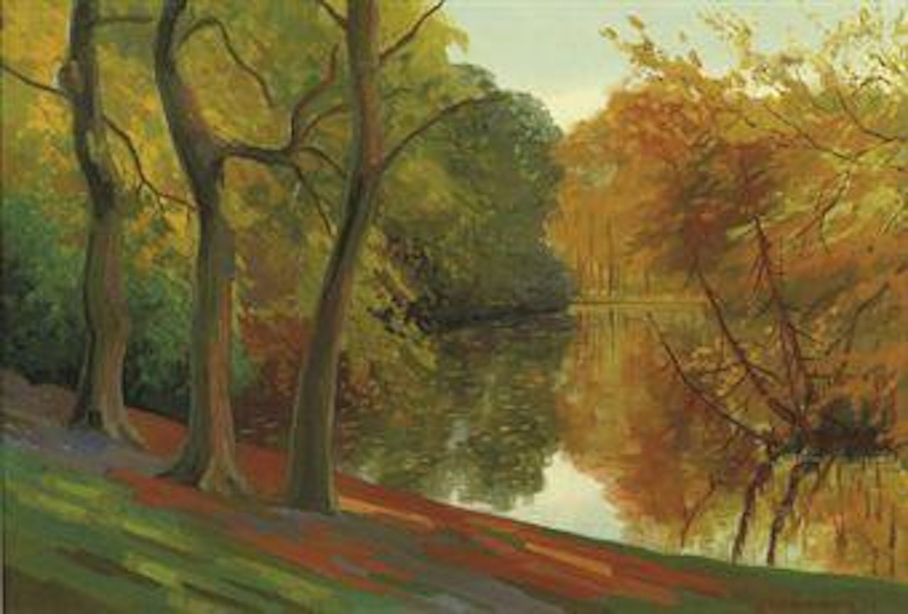 Autumn at the pond, Landgoed Elswout, North-Holland by Dirk Smoorenberg