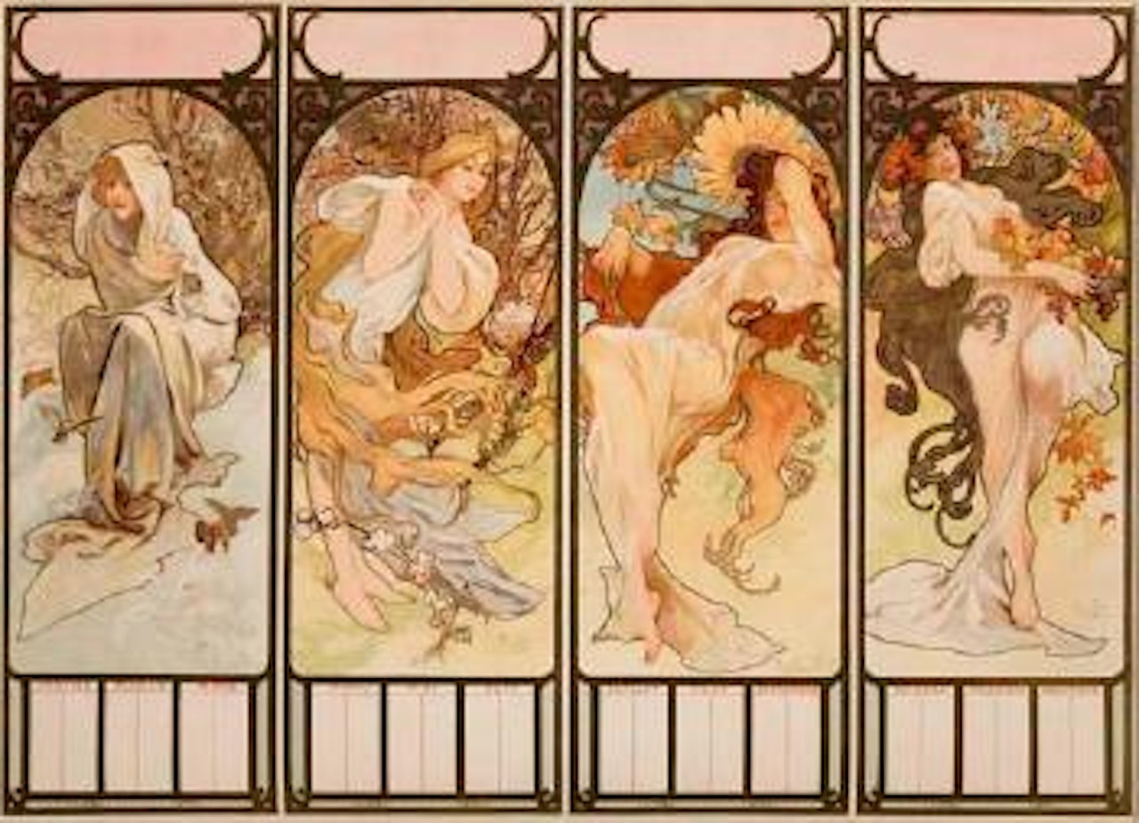 The seasons by Alphonse Mucha