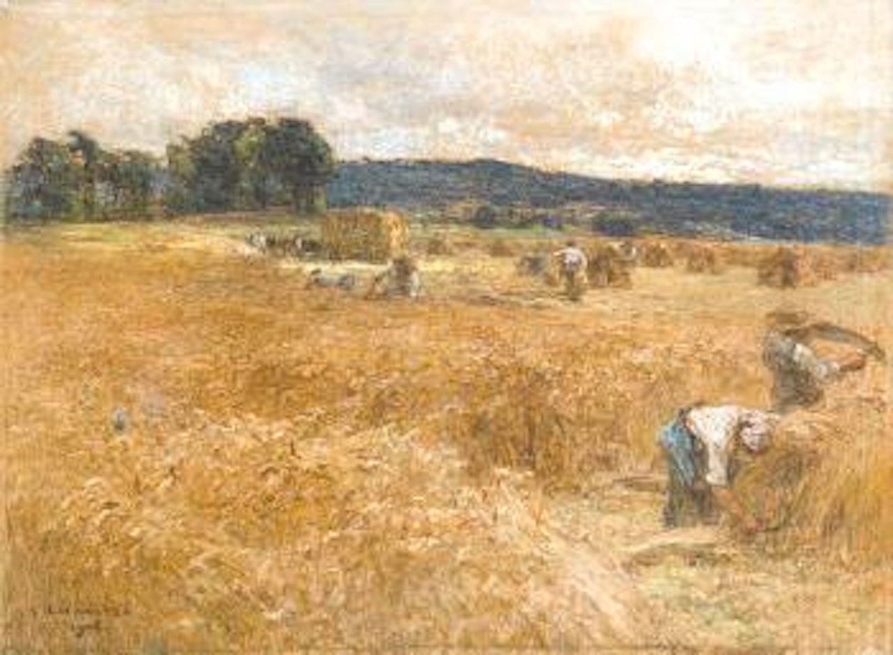 Les Moissonneuses ou moisson, orage by Léon Augustin Lhermitte