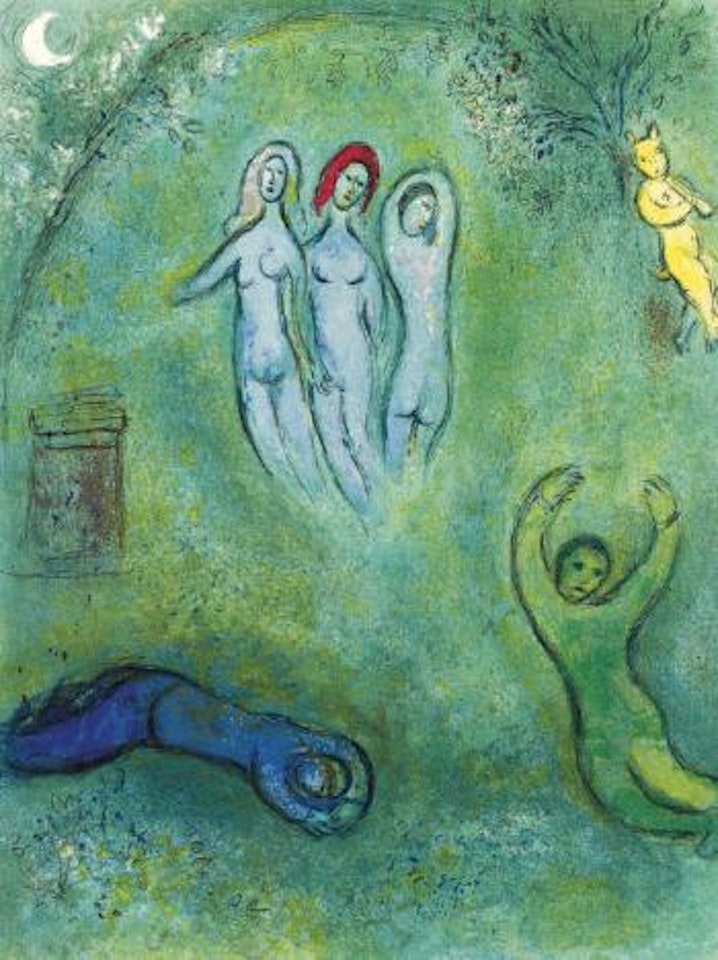 Le Songe de Daphnis et les Nymphes, from Daphnis and Cloé (M. 325; cf. C. Books 46) by Marc Chagall