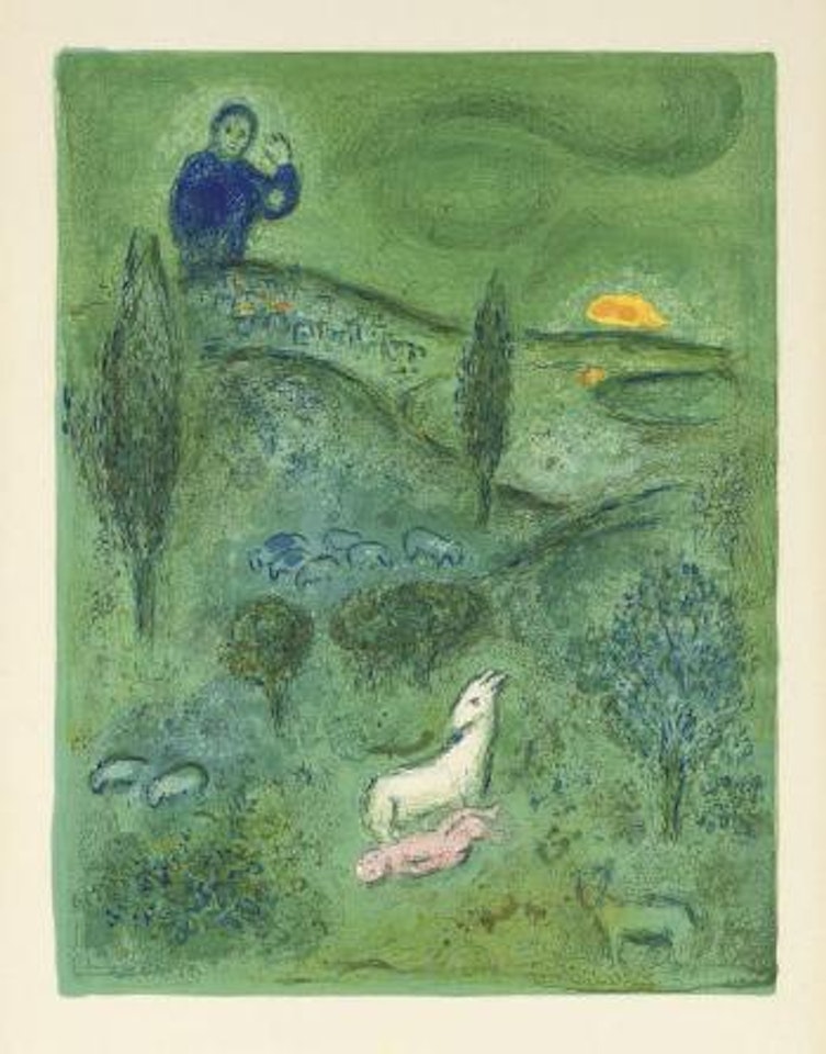 Découverte de Chloé par Daphnis, from Daphnis and Chloé (M. 310; cf. C. books 46) by Marc Chagall