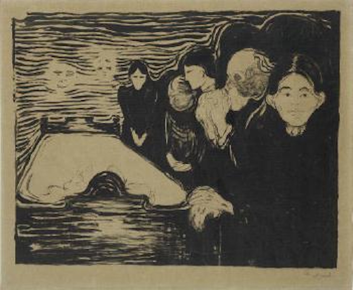 By the Deathbed (Woll 64) by Edvard Munch