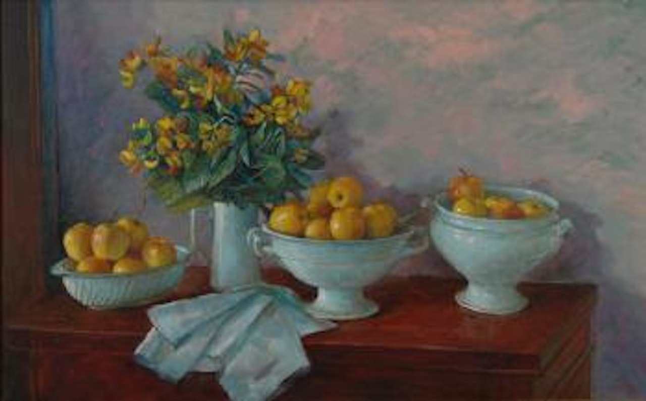 Crotalaria and Golden Delicious I by Margaret Hannah Olley